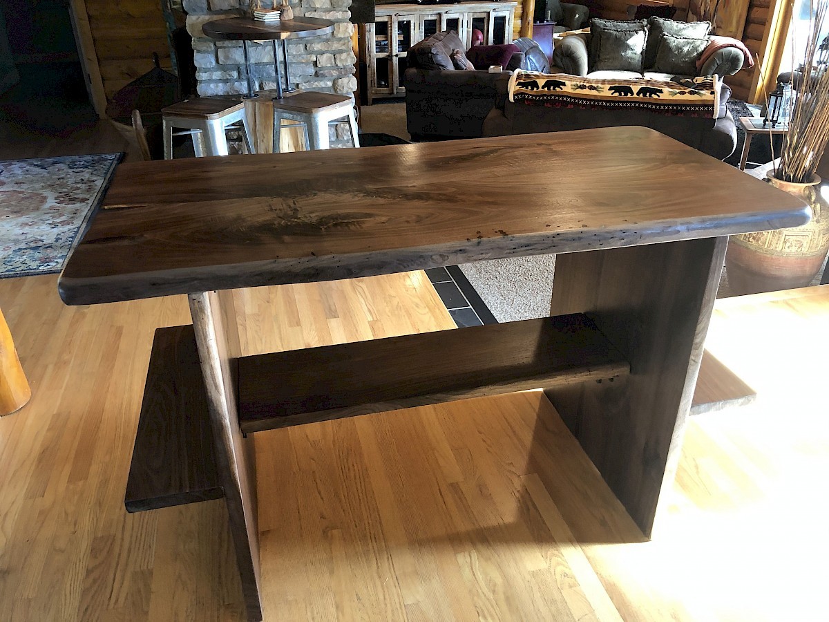 Custom Live-Edge Black Walnut Desk crafted by John's Urban Timber